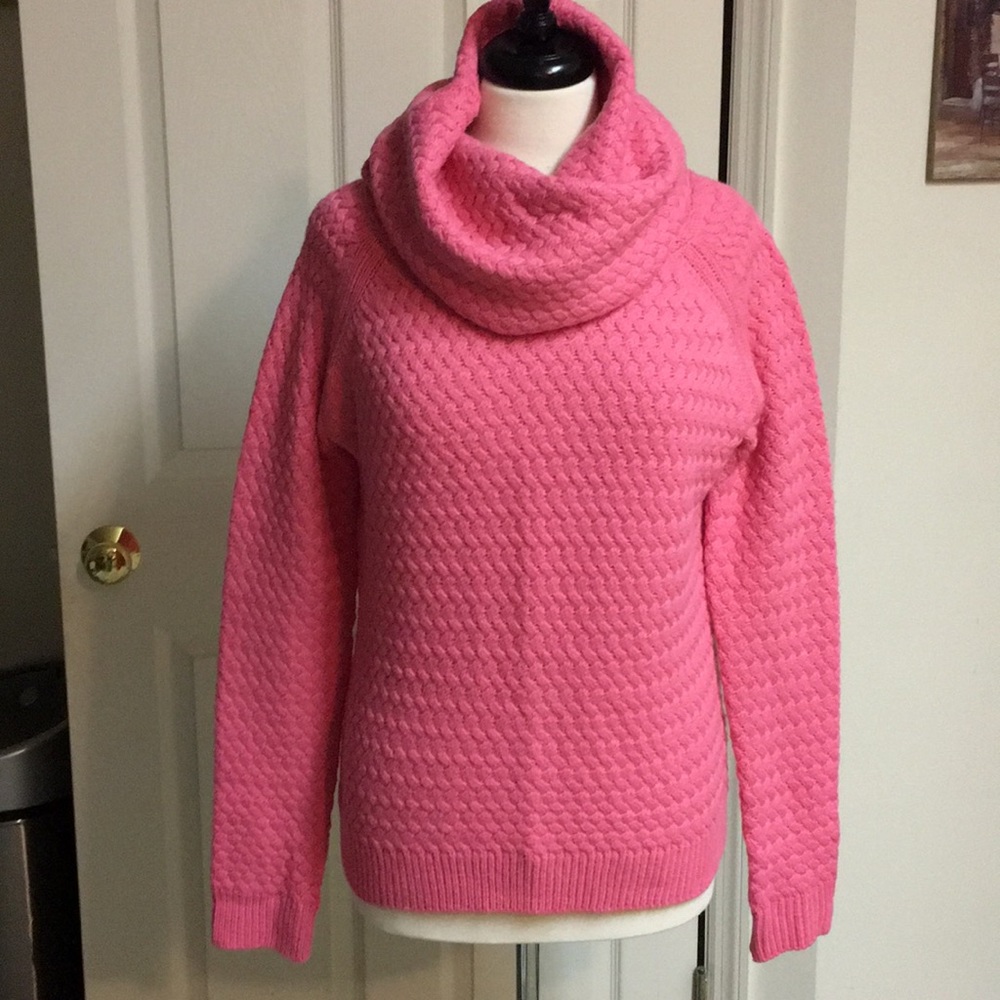 New York & Co Cowl Neck Pink Sweater